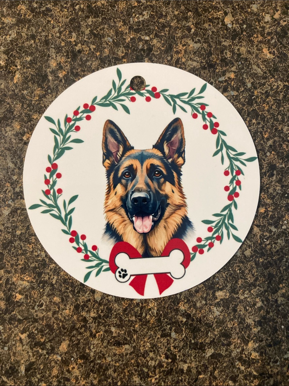 German shepherd ornament